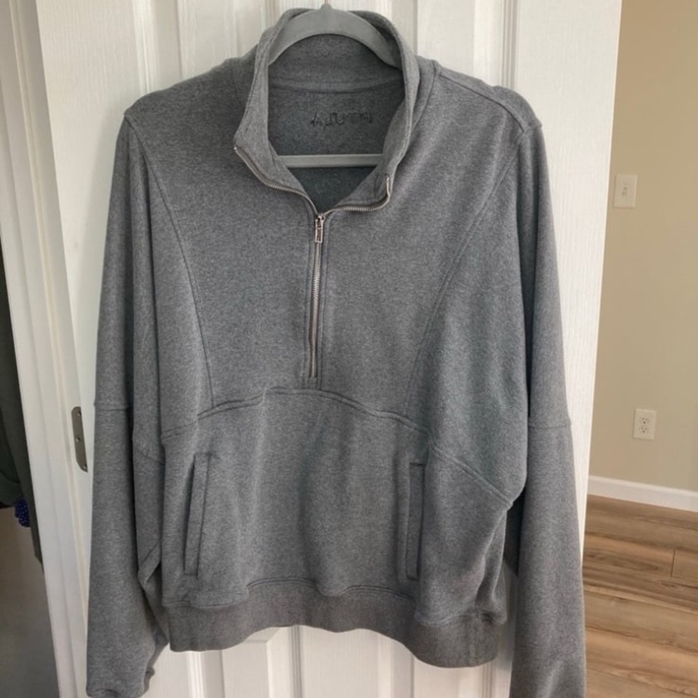 Ptula Gray Quarter-Zip Sweater